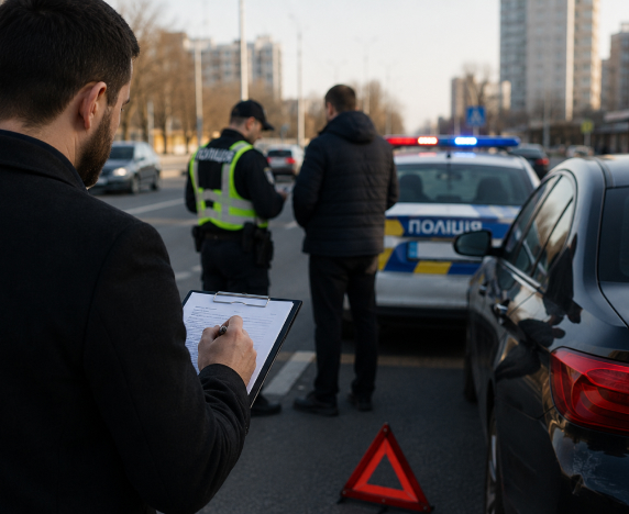 Огляд місця дорожньо-транспортної пригоди